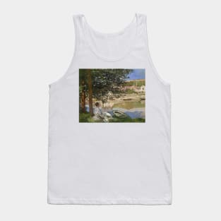 On the Bank of the Seine, Bennecourt by Claude Monet Tank Top